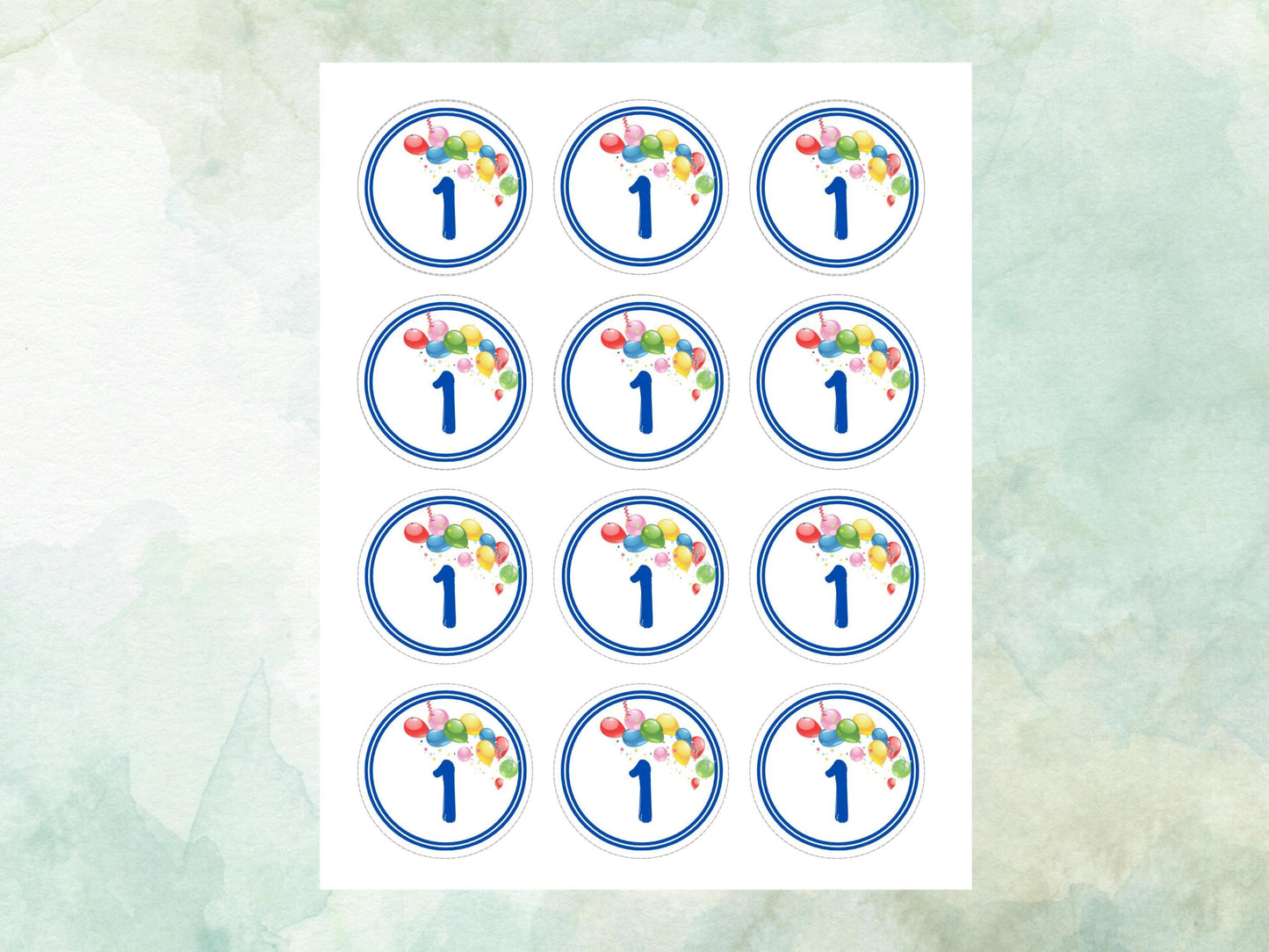 Milestone Birthday Edible Cupcake Toppers 12 x 2" – Pre cut Wafer Paper, Card or Icing Sheet, Customisable Birthday Cake Decoration