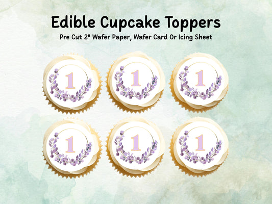 Milestone Birthday Edible Cupcake Toppers 12 x 2" – Pre cut Wafer Paper, Card or Icing Sheet, Customisable Birthday Cake Decoration
