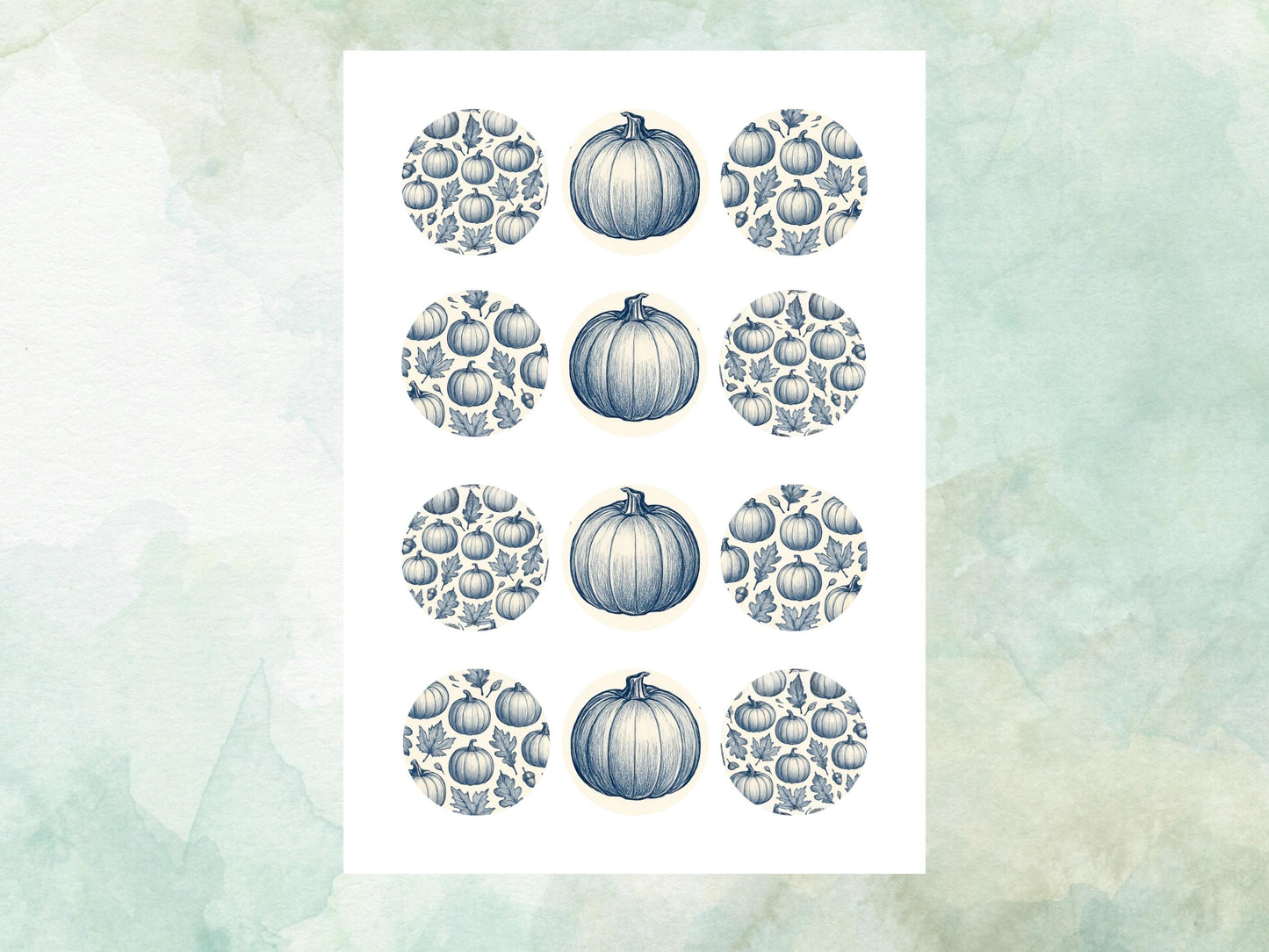 Pumpkin Halloween Edible Cupcake Toppers 12 x 2" – Pre cut Wafer Paper, Card or Icing Sheet, Halloween Party Decoration