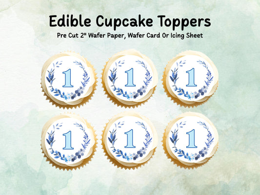 Milestone Birthday Edible Cupcake Toppers 12 x 2" – Pre cut Wafer Paper, Card or Icing Sheet, Customisable Birthday Cake Decoration