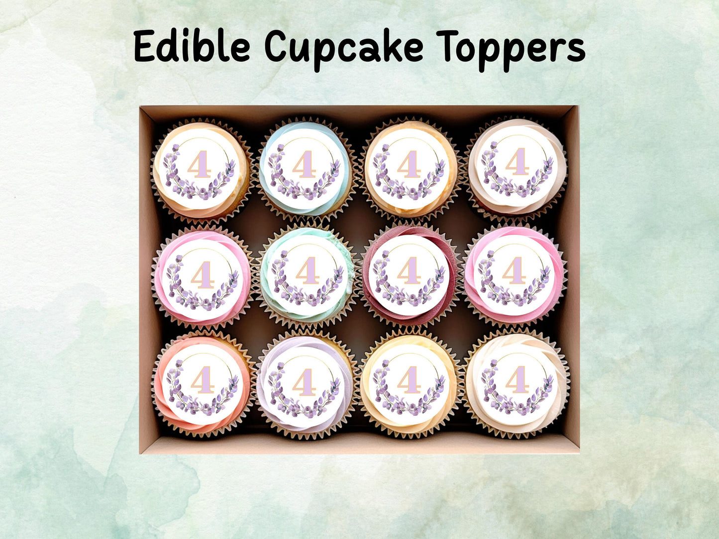 Milestone Birthday Edible Cupcake Toppers 12 x 2" – Pre cut Wafer Paper, Card or Icing Sheet, Customisable Birthday Cake Decoration