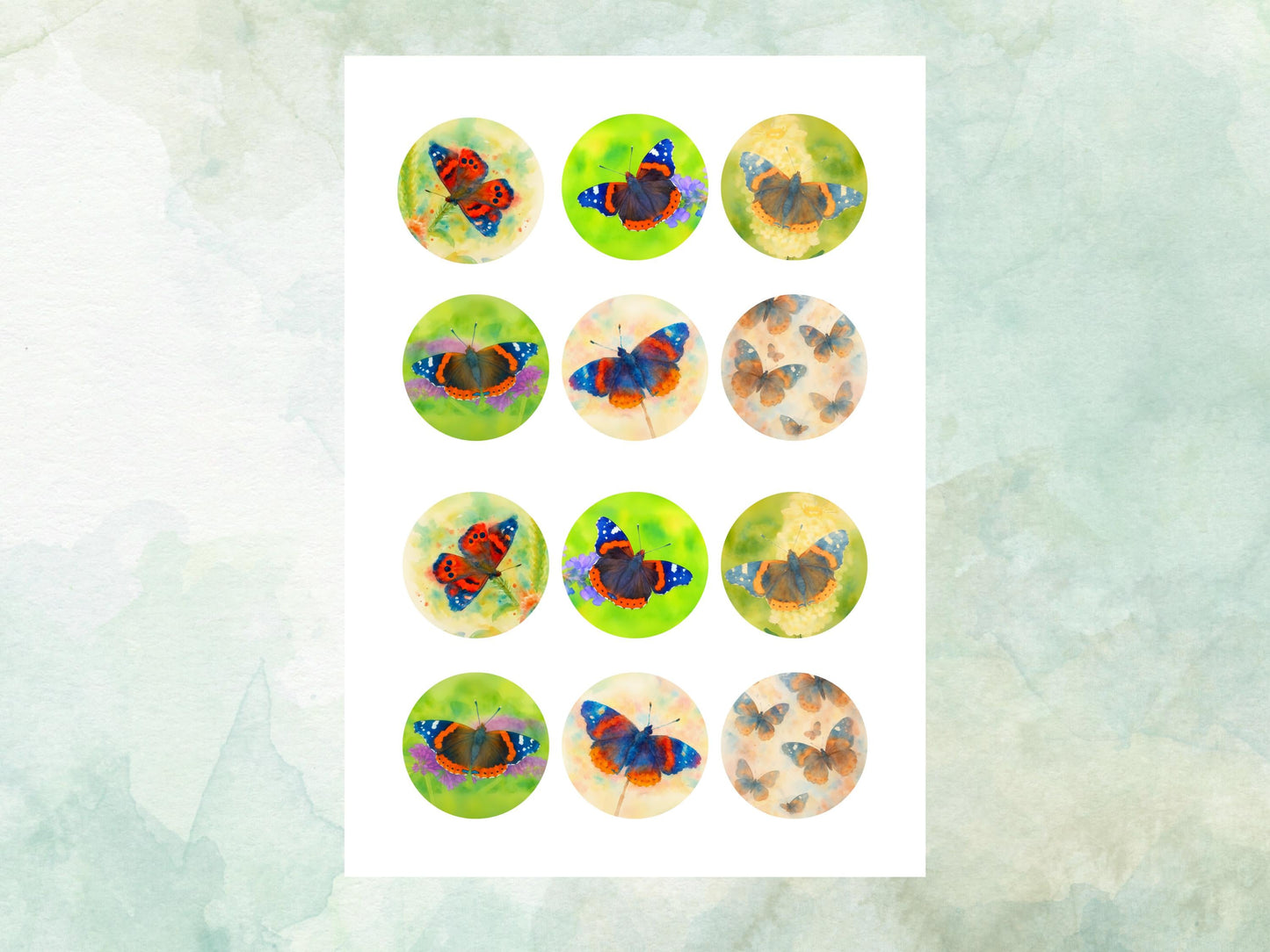 Butterfly Edible Cupcake Toppers 12 x 2"– Pre cut Wafer Paper, Card or Icing Sheet, Butterfly Birthday Cake Topper