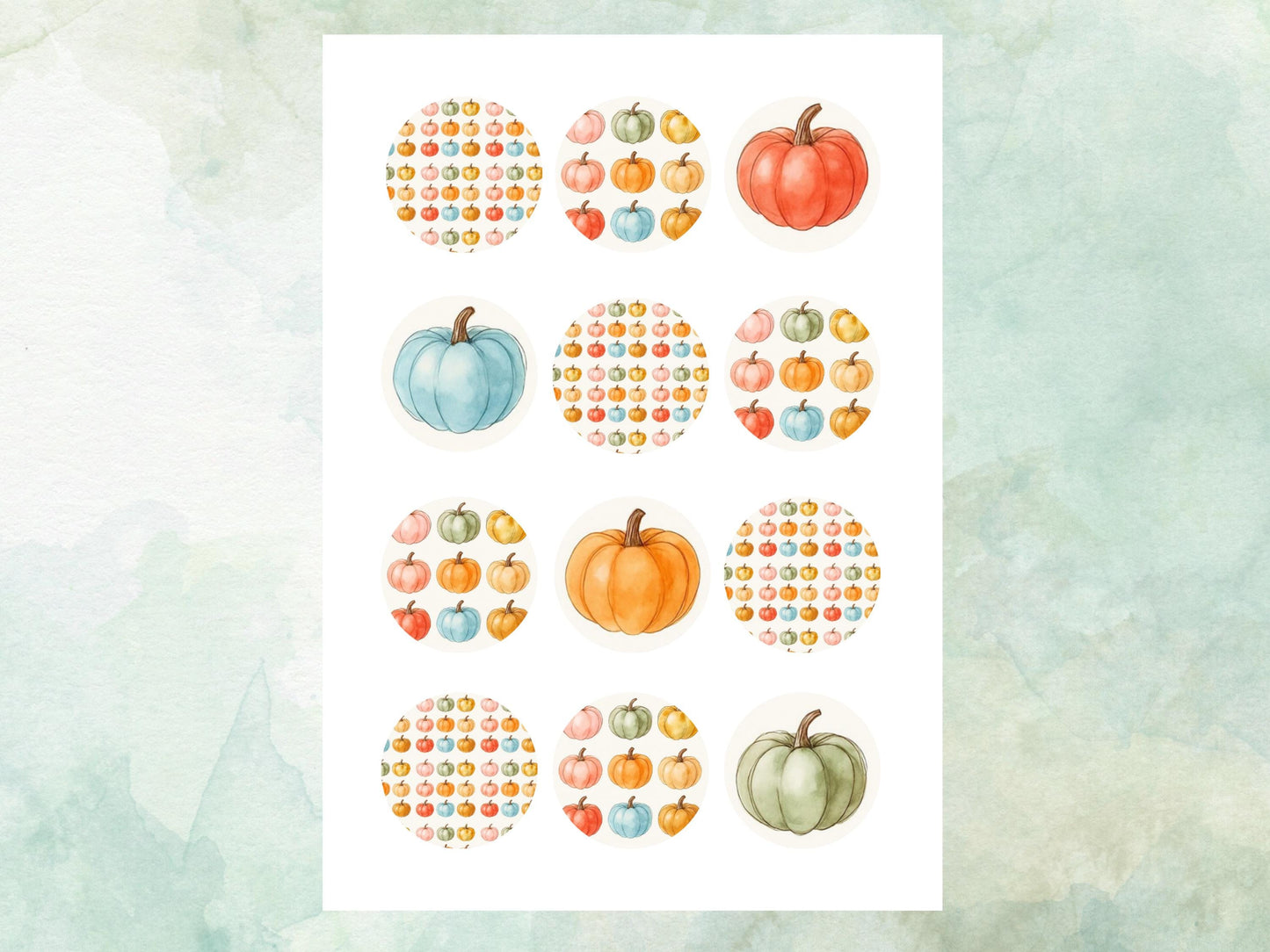 Pumpkin Halloween Edible Cupcake Toppers 12 x 2" – Pre cut Wafer Paper, Card or Icing Sheet, Halloween Party Decoration