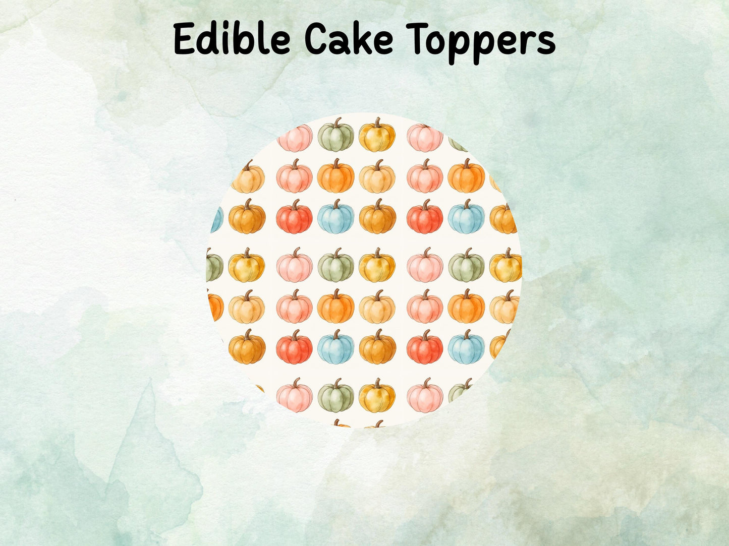 Halloween Pumpkin Cake Topper: 6", 7" & 8" Pre Cut Edible Wafer, Card, or Icing Sheet