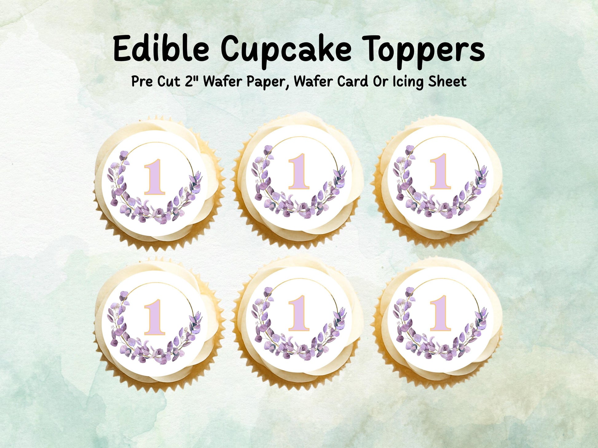 Milestone Birthday Edible Cupcake Toppers 12 x 2" – Pre cut Wafer Paper, Card or Icing Sheet, Customisable Birthday Cake Decoration