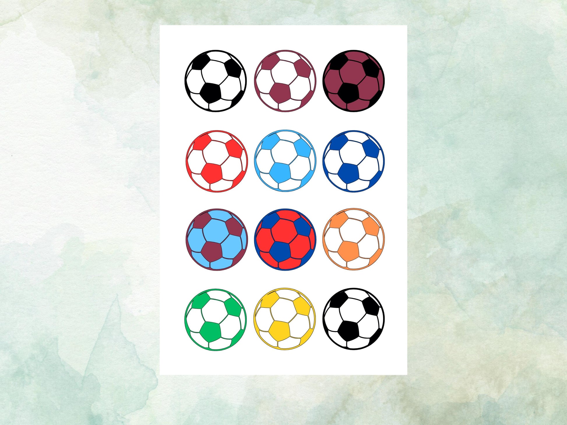 Football Edible Cupcake Toppers 12 x 2"– Pre cut Wafer Paper, Card or Icing Sheet, Choice of Colour Football Cake Image, Party Decoration