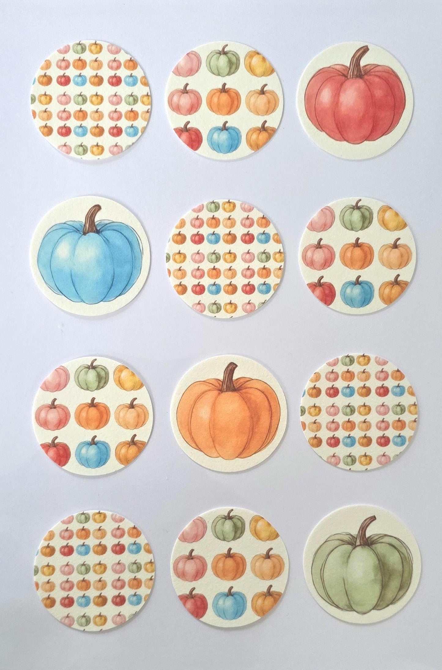 Pumpkin Halloween Edible Cupcake Toppers – 12 x 2" Wafer Paper, Card, or Icing Sheet