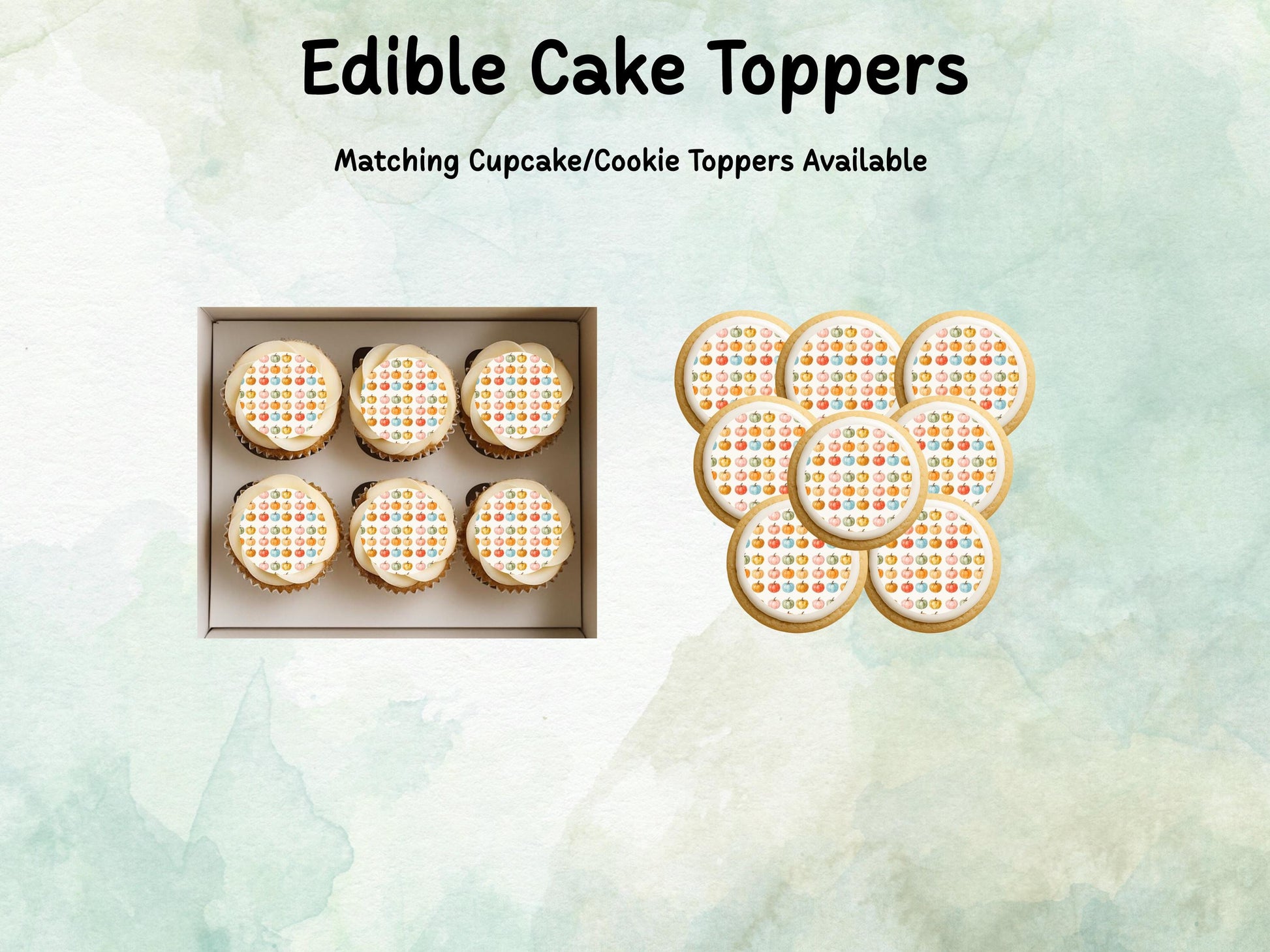 Halloween Pumpkin Cake Topper: 6", 7" & 8" Pre Cut Edible Wafer, Card, or Icing Sheet