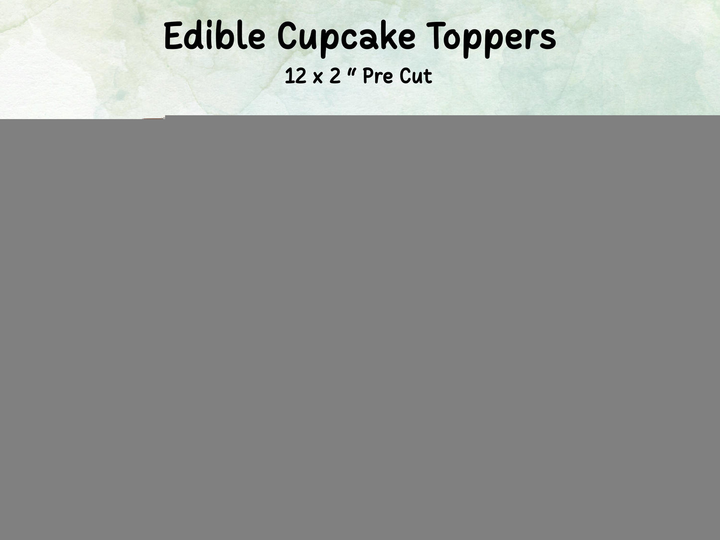 Happy 80th Birthday Edible Cupcake Toppers 12 x 2"– Pre cut Wafer Paper, Card or Icing Sheet