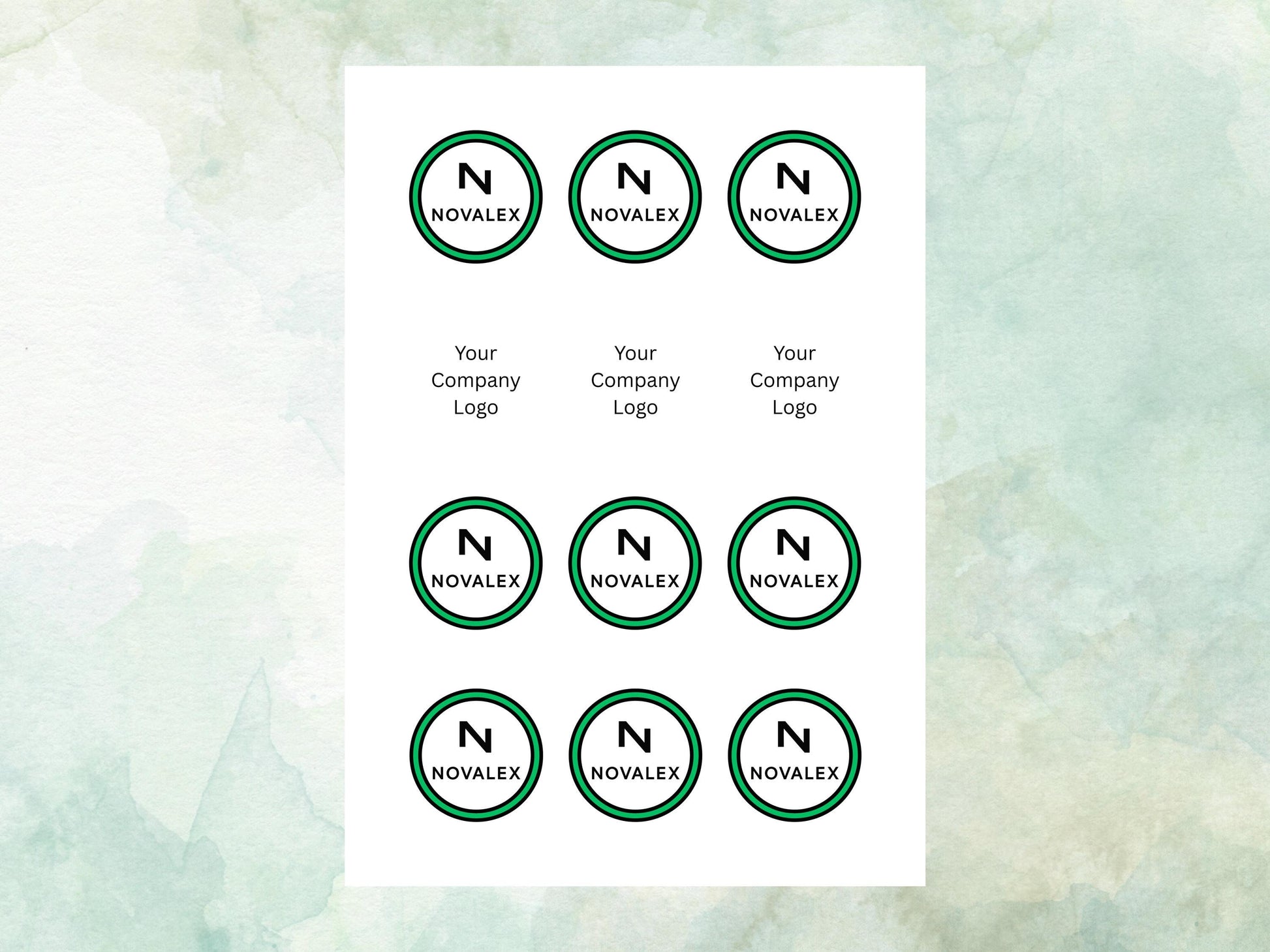 Company Logo Edible Cupcake Toppers 12 x 2" Pre cut Wafer Paper, Card or Icing Sheet, Personalised Image