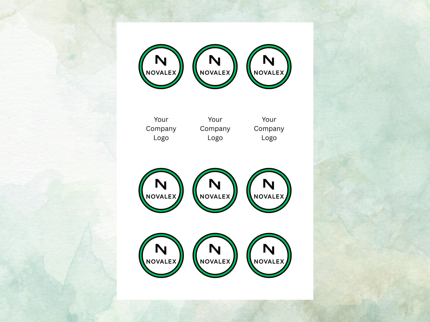 Company Logo Edible Cupcake Toppers 12 x 2" Pre cut Wafer Paper, Card or Icing Sheet, Personalised Image