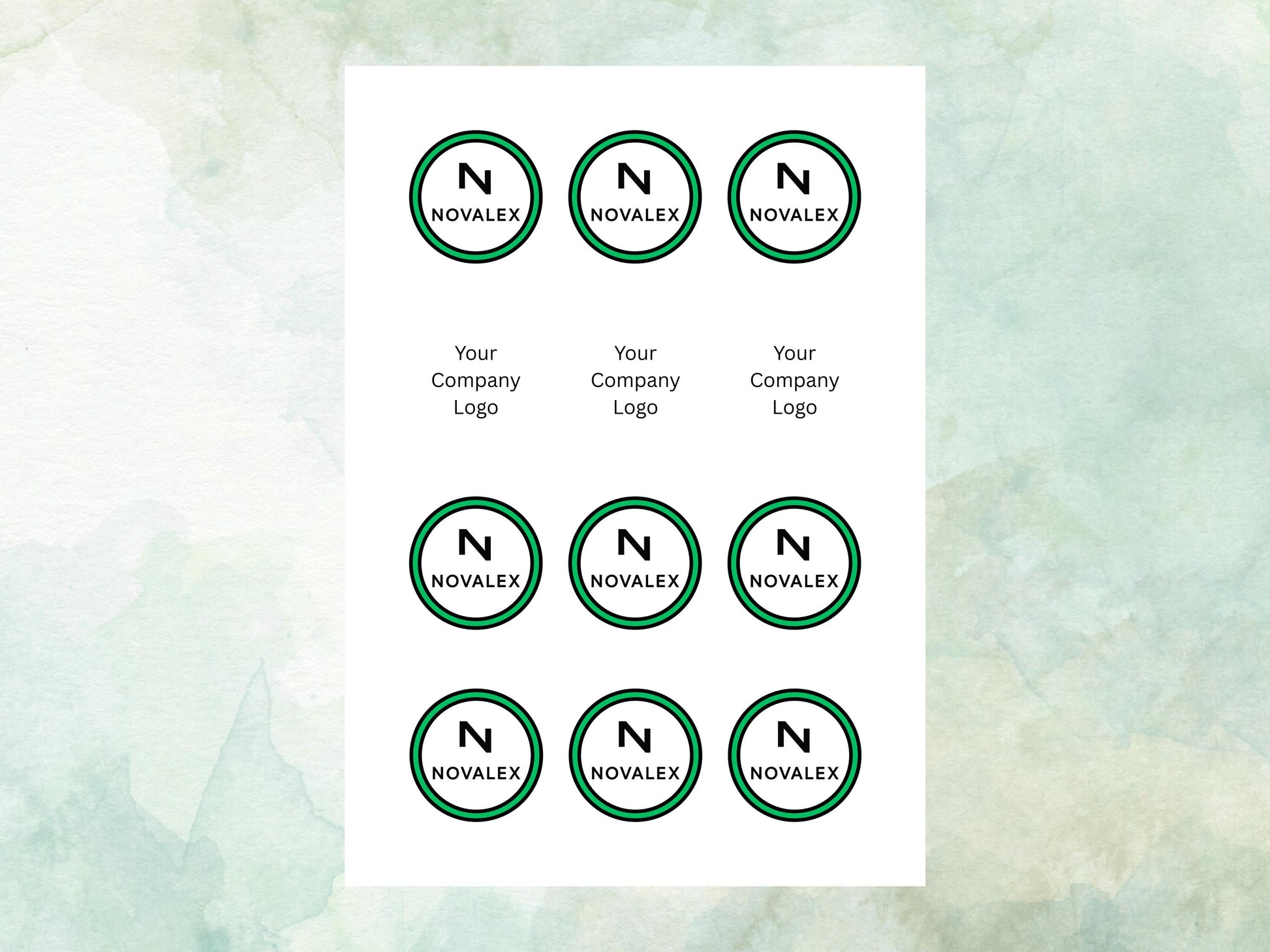 Company Logo Edible Cupcake Toppers 12 x 2" Pre cut Wafer Paper, Card or Icing Sheet, Personalised Image