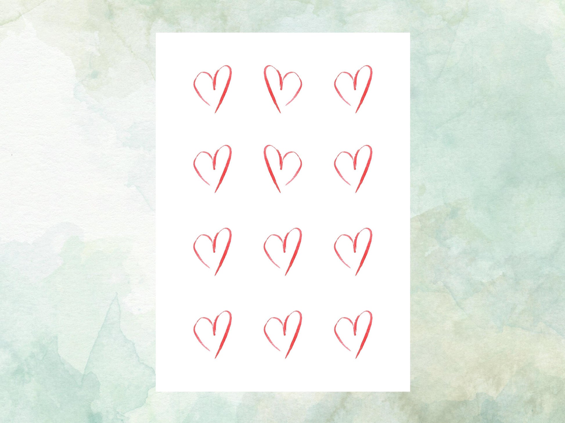 Love Heart Edible Cupcake Toppers 12 x 2", Valentines Cake Topper