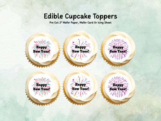 Mini Cooper Edible Cupcake Toppers 12 x 2"– Pre cut Wafer Paper, Card or Icing Sheet, Retro Vintage Mini Cake Decoration
