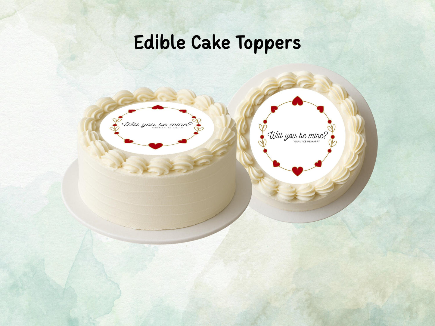 Will You Be Mine Edible Cake Topper, Valentines Day Cake Decoration
