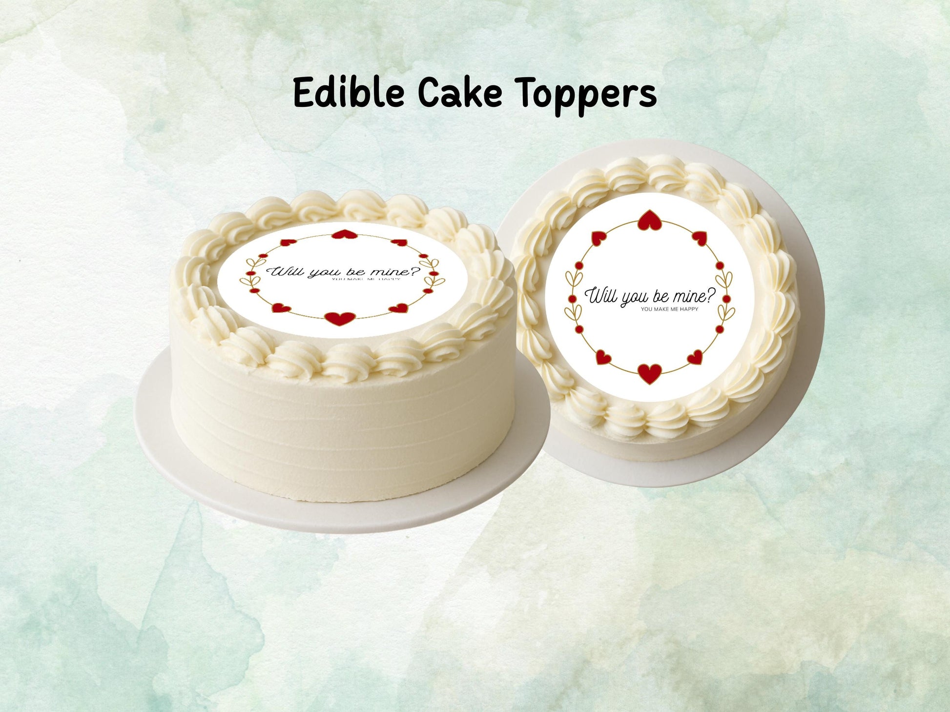 Will You Be Mine Edible Cake Topper, Valentines Day Cake Decoration
