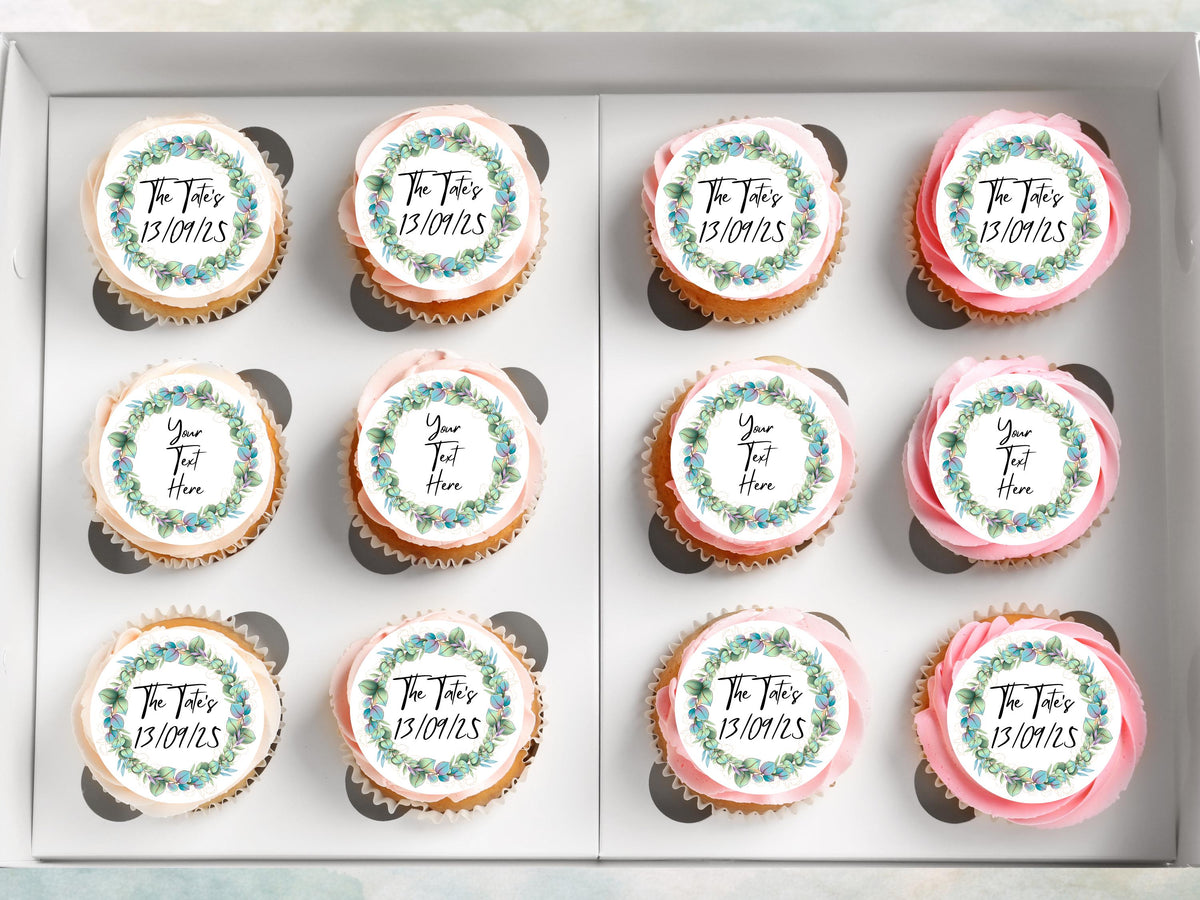 Personalized Edible Cupcake Toppers - Wedding, Hen, Birthday Cake Decoration