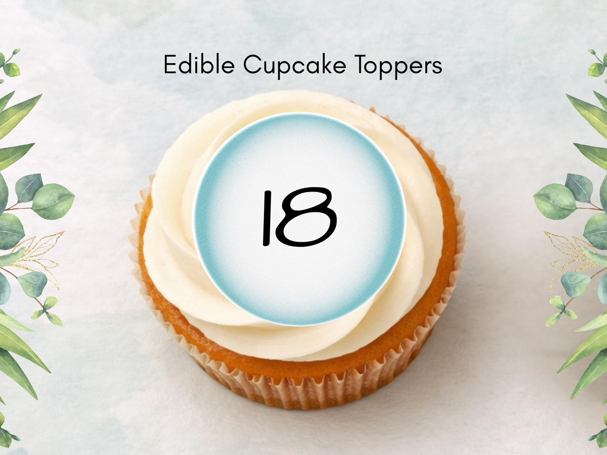 Birthday Age Edible Cupcake Toppers – Milestone Birthday Cake Decoration