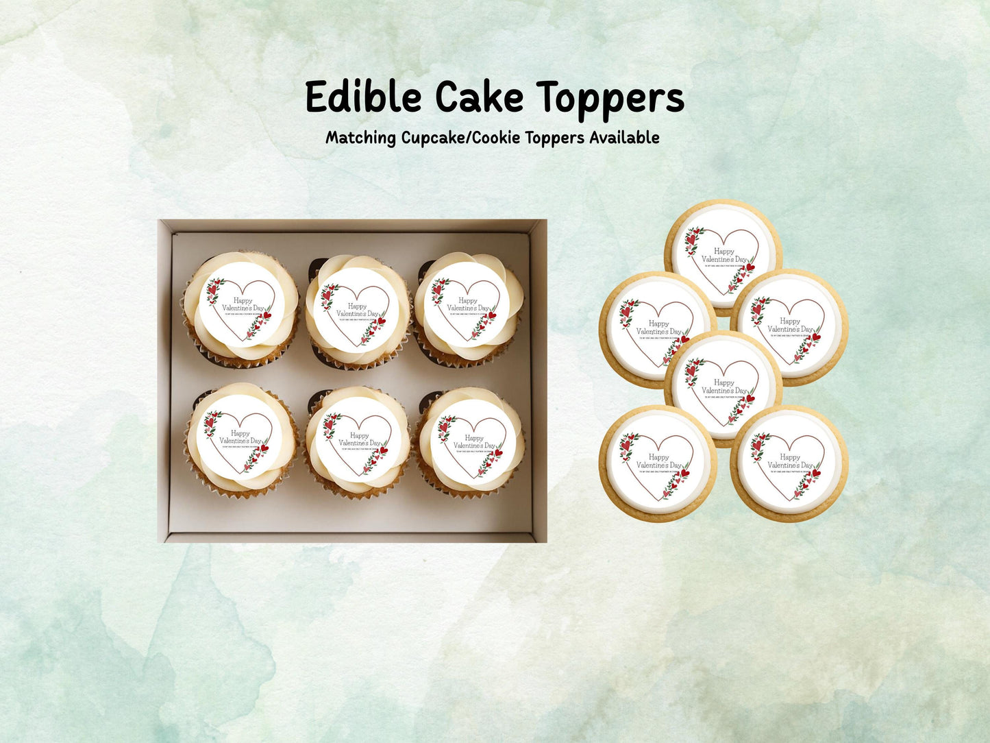 Happy Valentine's Day Edible Cake Topper, To my One and Only Cake Decoration