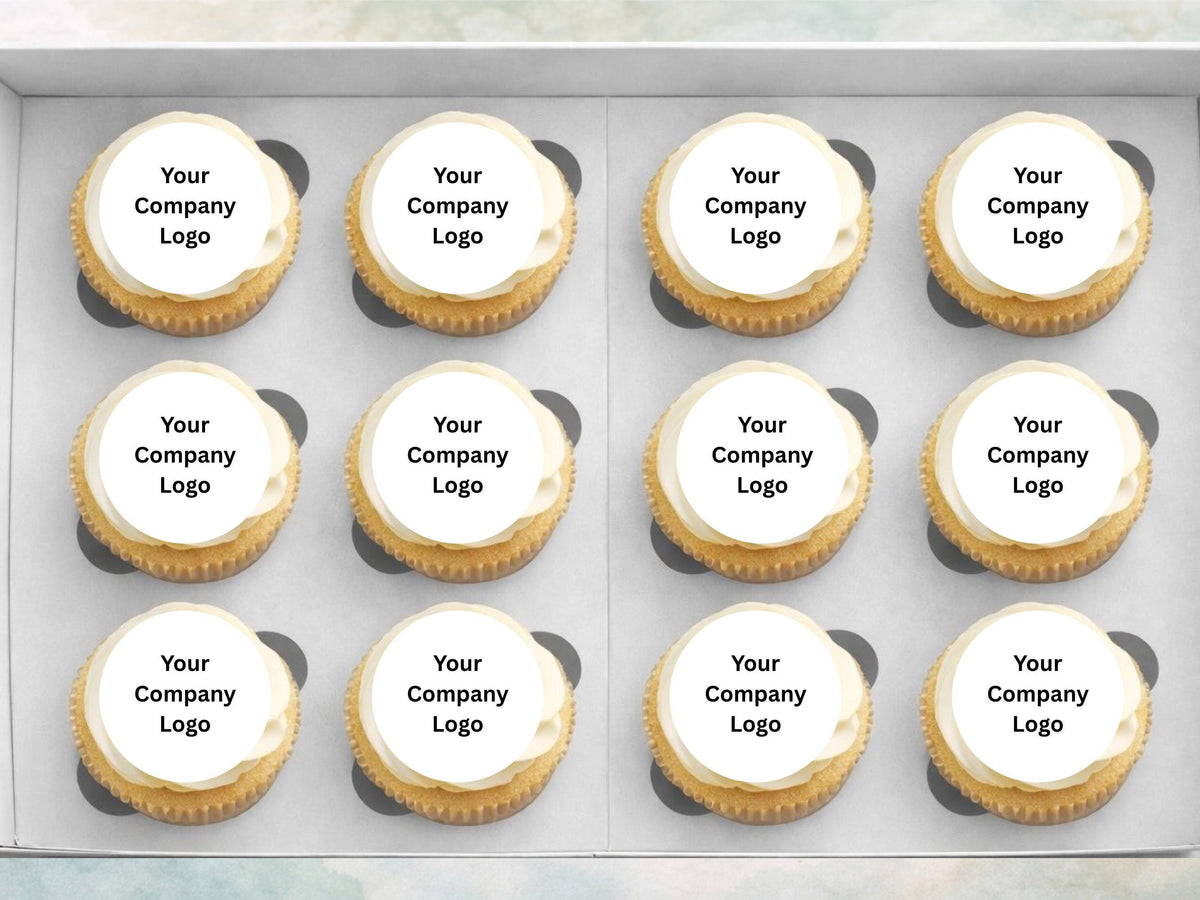 Company Logo Edible Cupcake Toppers, Personalized image toppers