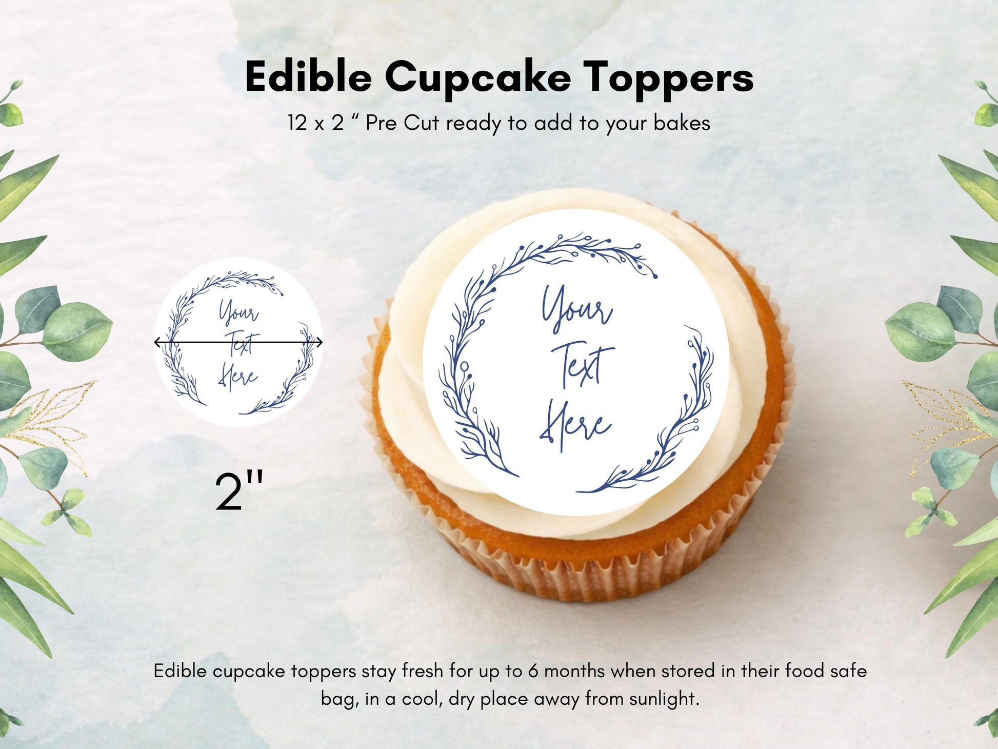 Personalized Hen Party Edible Cupcake Toppers – Wedding Favors
