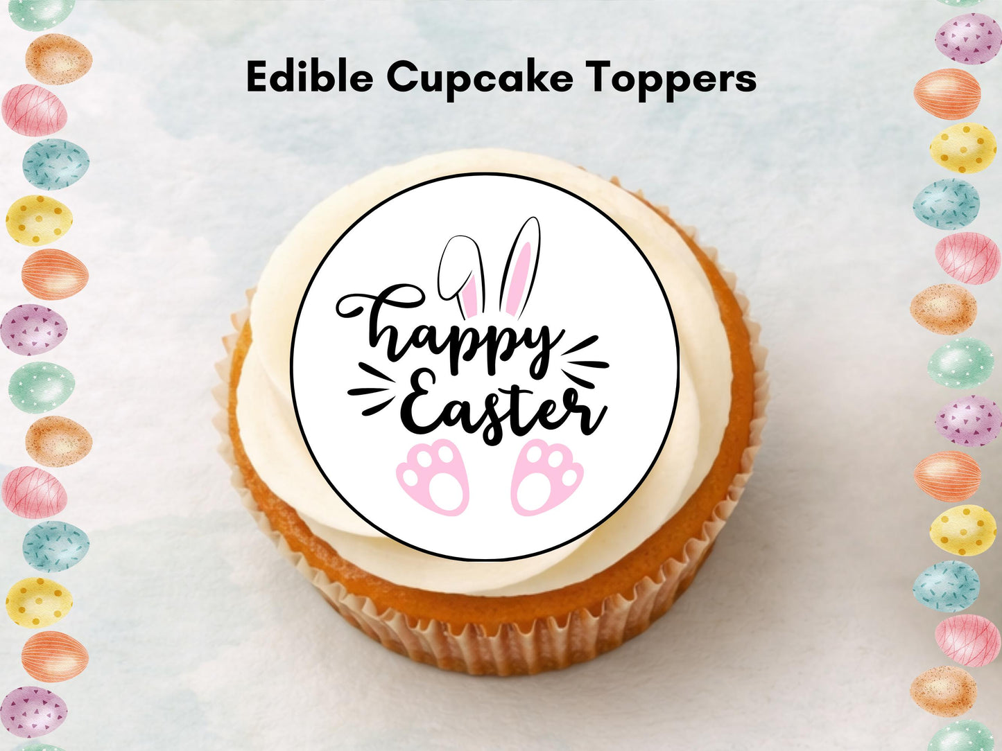 Easter Cupcake Toppers – Bunny, Chick & Egg, 2" Edible Decorations