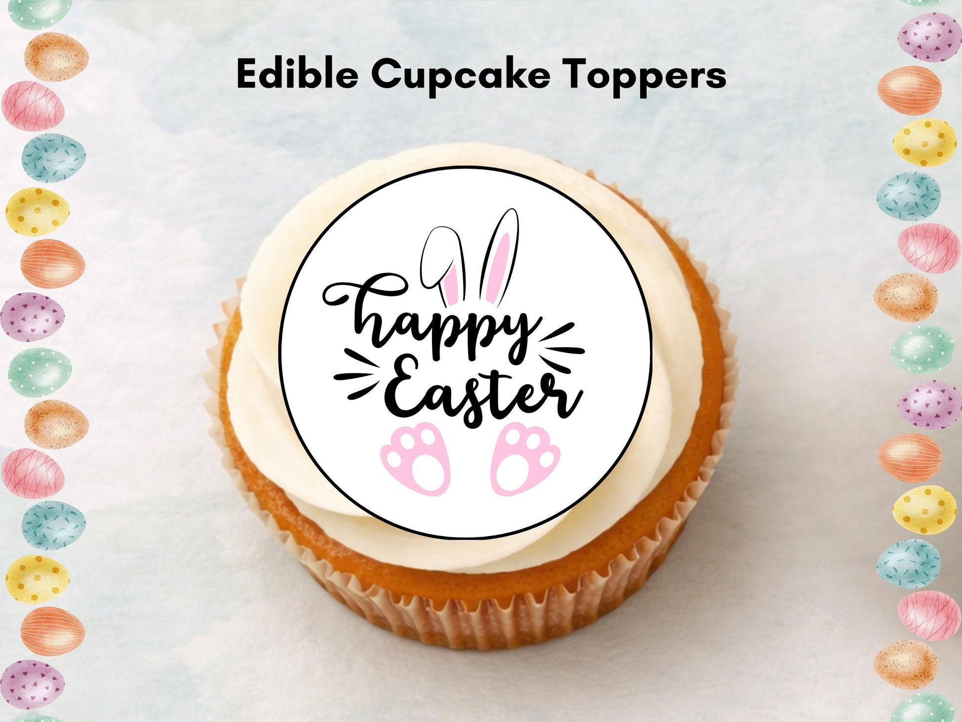Easter Cupcake Toppers – Bunny, Chick & Egg, 2" Edible Decorations
