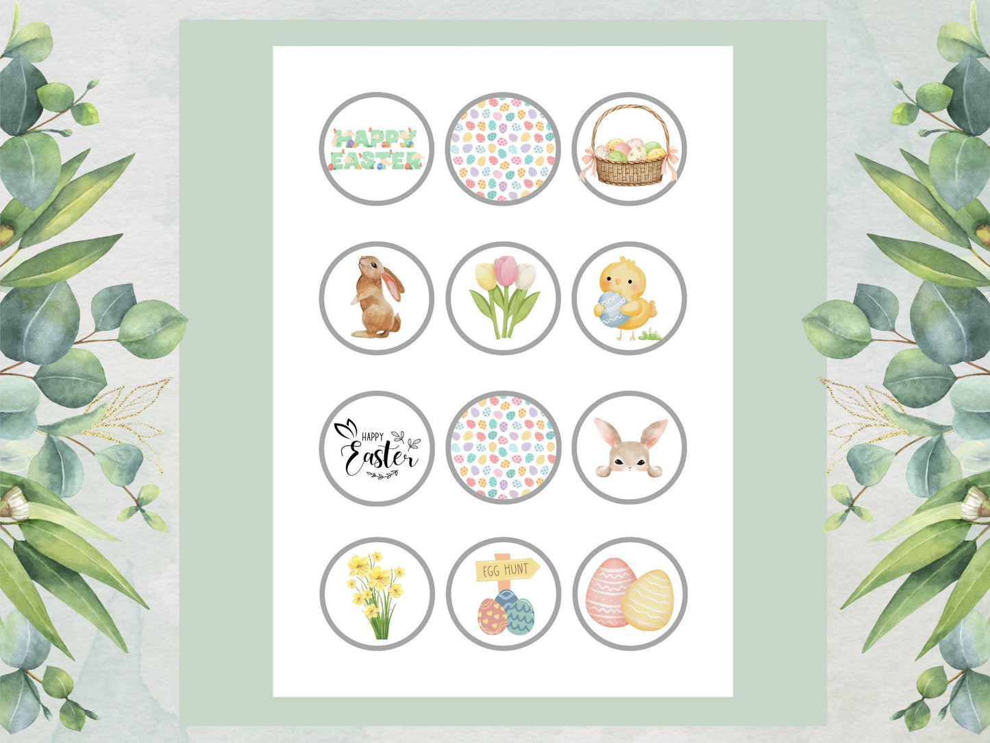 Easter Cupcake Toppers: Bunny, Chick & Egg - Edible Decorations