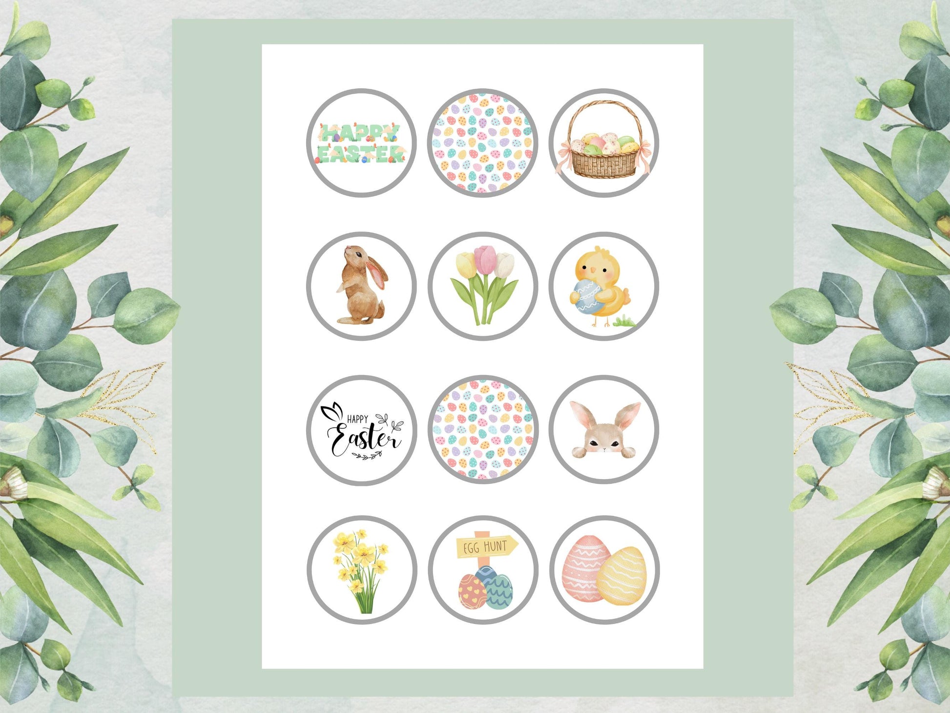 Easter Cupcake Toppers: Bunny, Chick & Egg - Edible Decorations