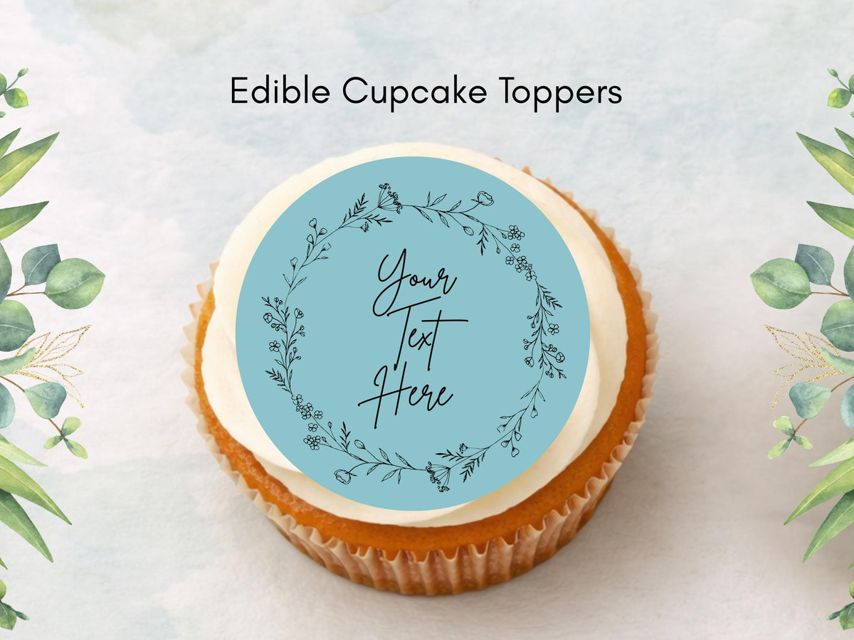 Personalised Wedding Cupcake Toppers – Edible Wafer Paper, Icing Sheet