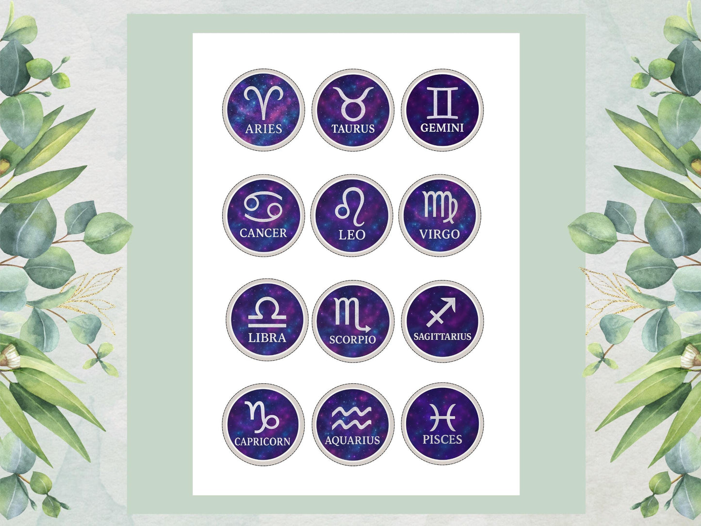 Zodiac Cupcake Toppers – Edible Star Sign Decorations