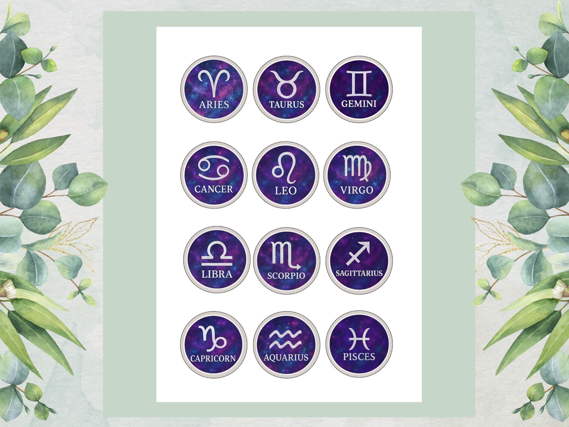 Zodiac Cupcake Toppers – Edible Star Sign Decorations