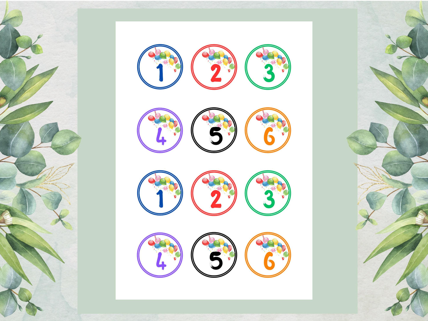 Milestone Birthday Edible Cupcake Toppers – Customizable Age & Color
