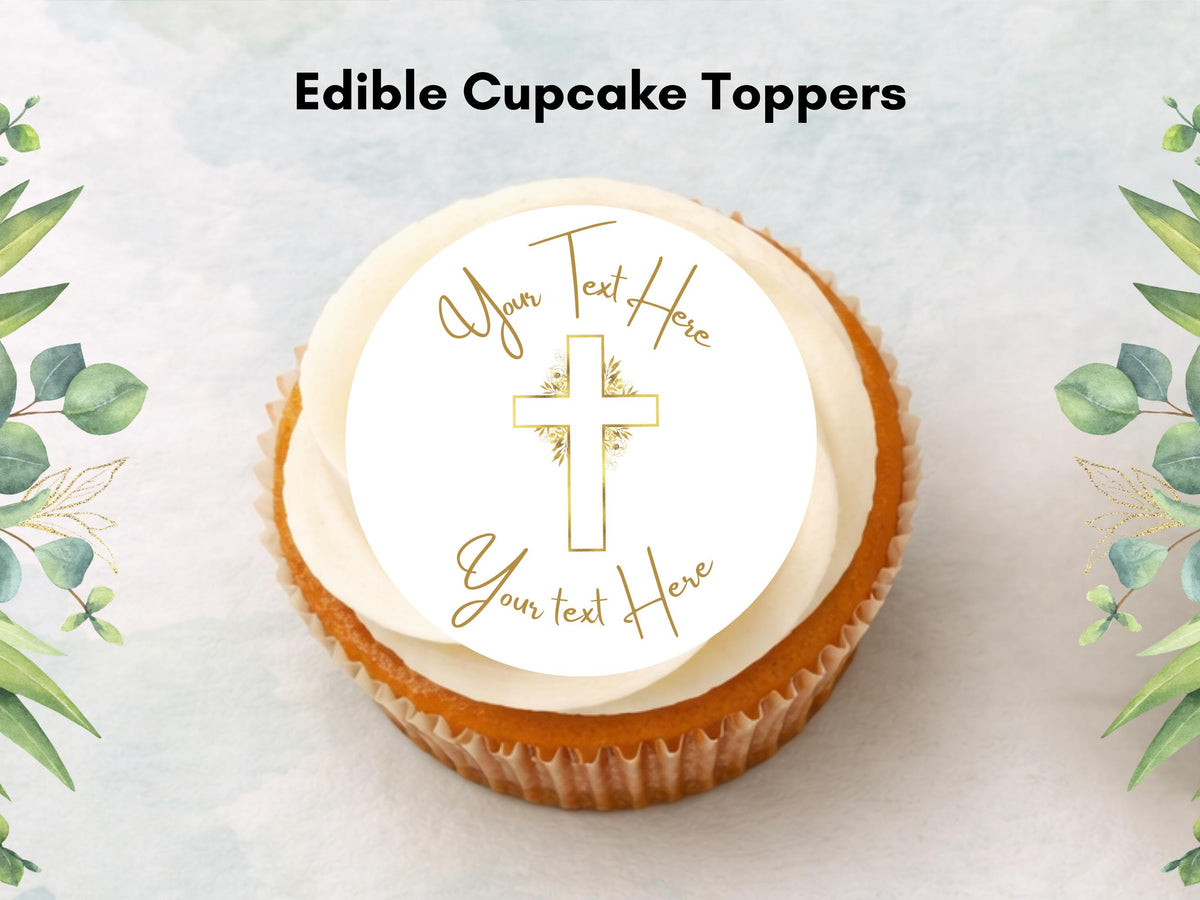 Personalised Edible Cupcake Toppers – Wafer, Card, or Icing (12 x 2" Pre-Cut)