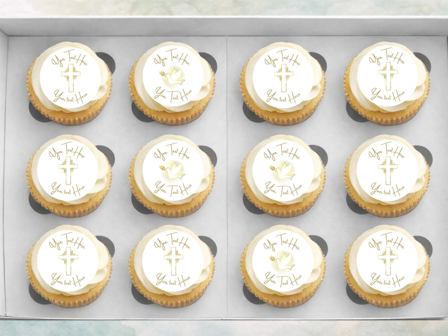 Personalised Edible Cupcake Toppers – Wafer, Card, or Icing