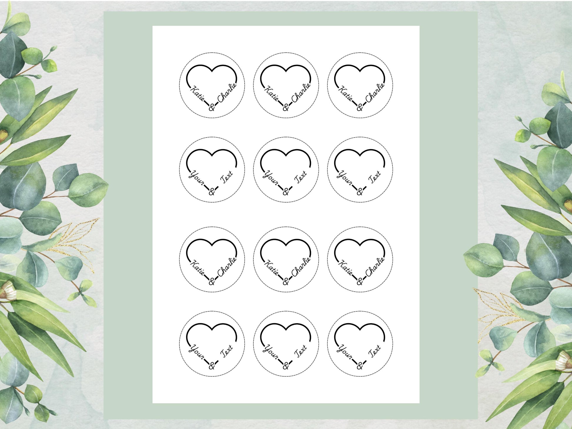 Personalised Wedding Cupcake Toppers – Birthday, Hen Party, Christening Cake Decorations
