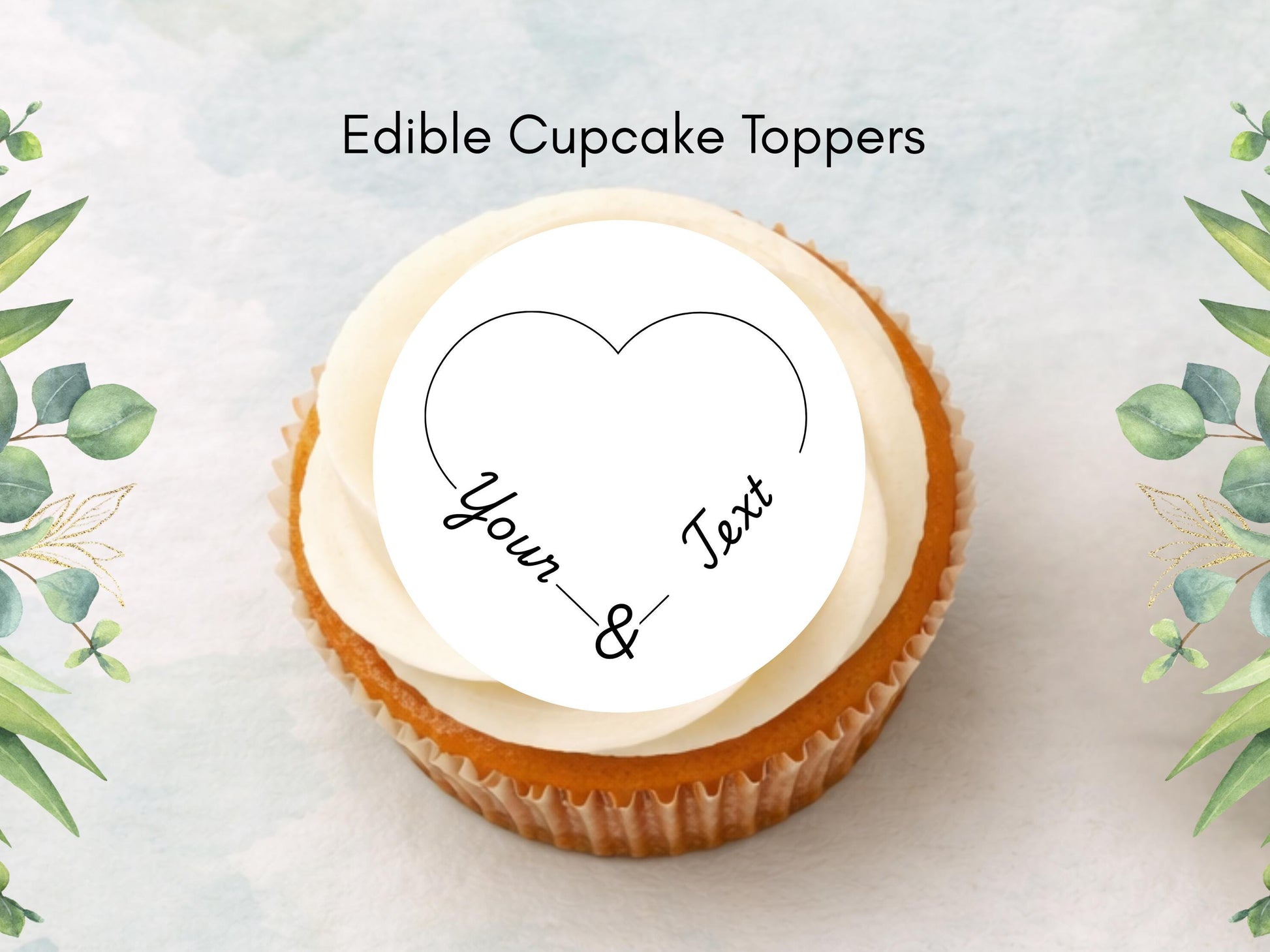 Personalised Wedding Cupcake Toppers – Birthday, Hen Party, Christening Cake Decorations