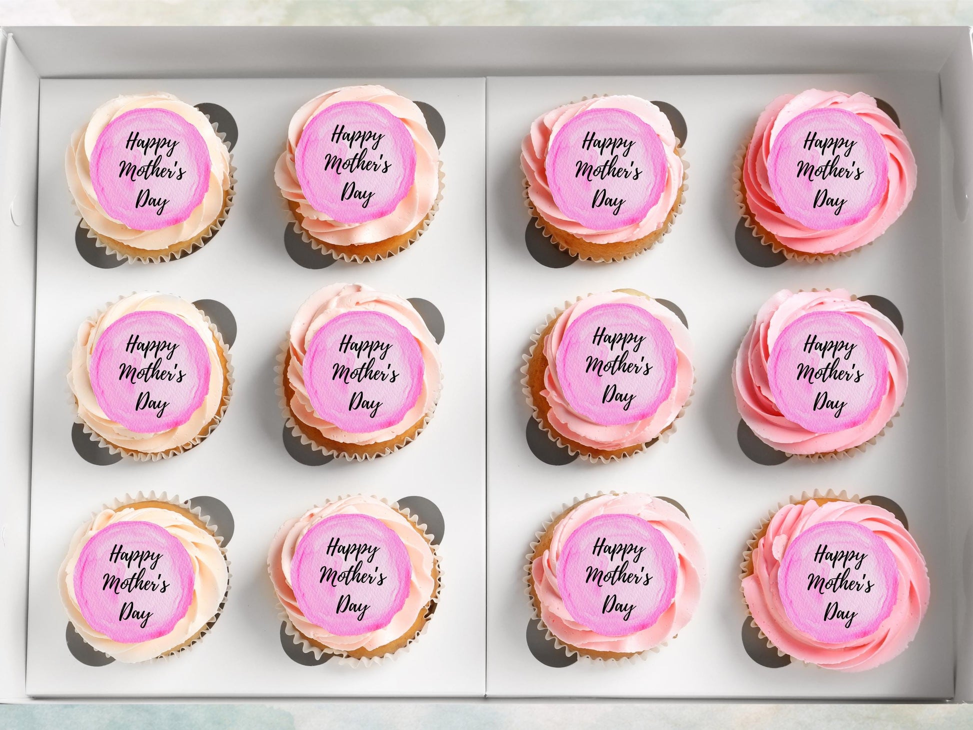 Happy Mother's Day Edible Cake Toppers: Wafer Paper, Card, or Icing (12 x 2")