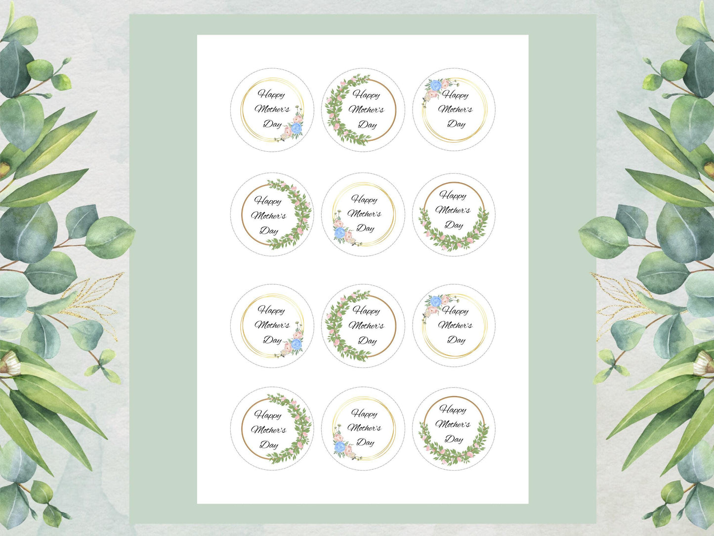 Mother's Day Cupcake Toppers – Edible Wafer Paper Decorations