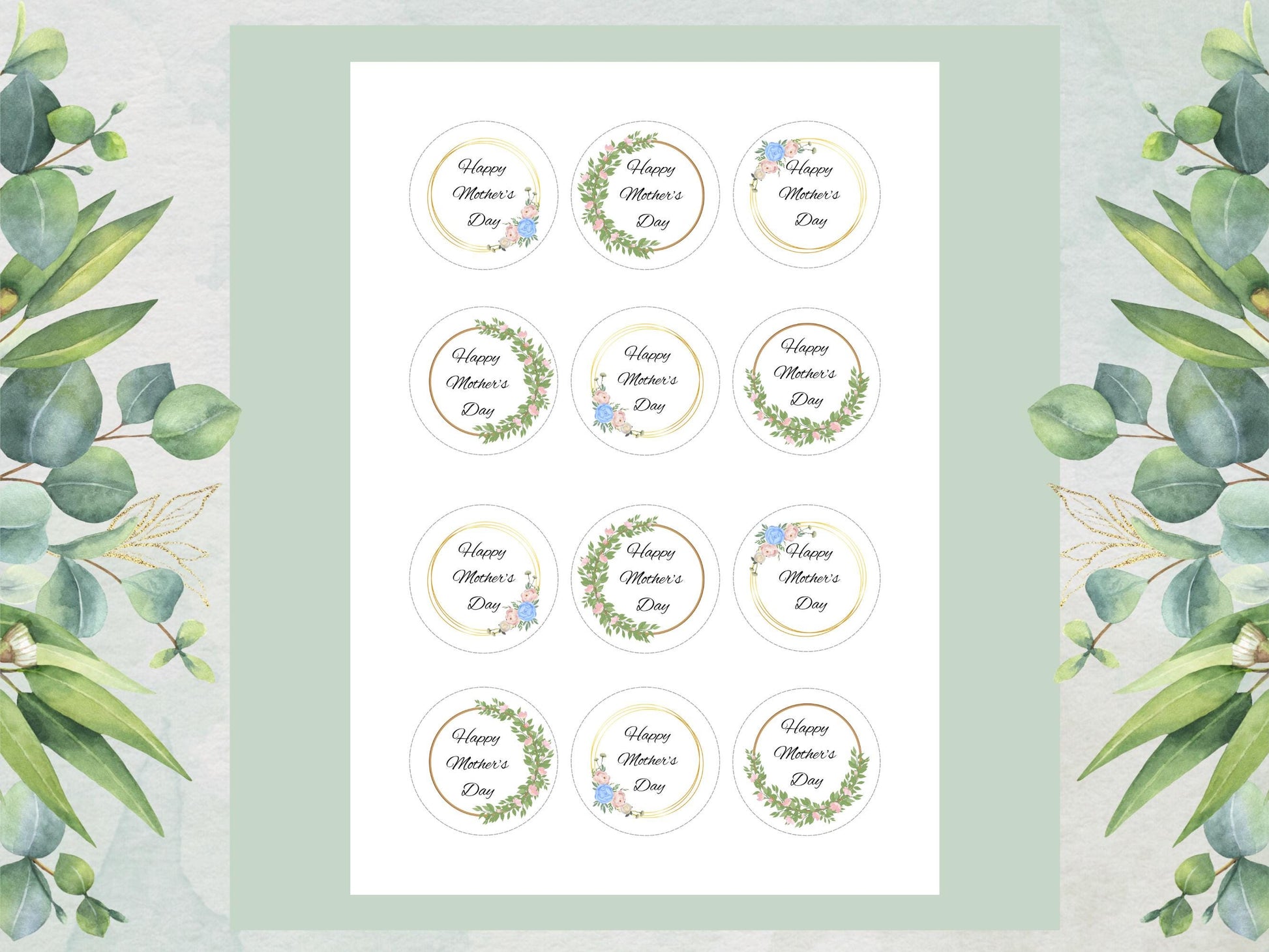 Mother's Day Cupcake Toppers – Edible Wafer Paper Decorations