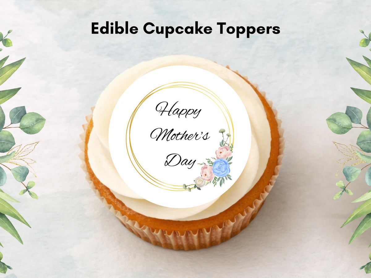 Mother's Day Cupcake Toppers – Edible Wafer Paper Decorations