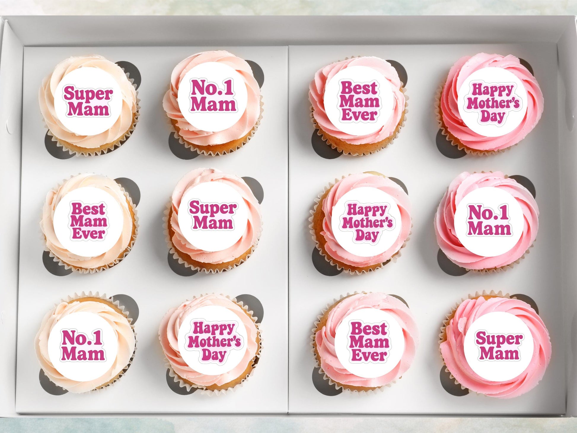 Happy Mother's Day Edible Cake Toppers: Wafer Paper, Card, or Icing (12 x 2")