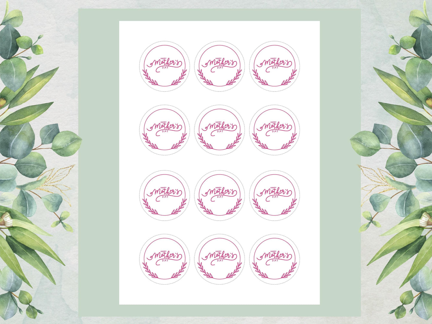 Happy Mother's Day Edible Cupcake Toppers: Cake Decorations