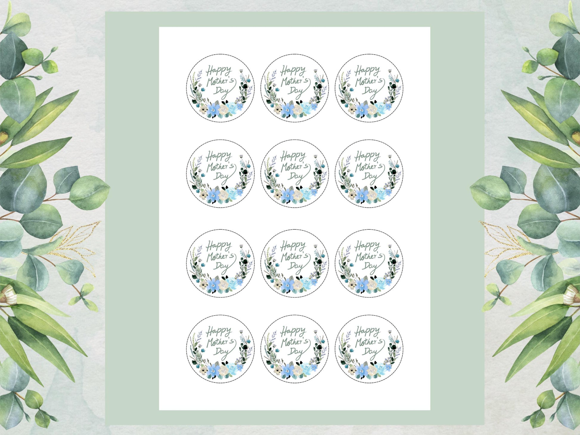 Happy Mother's Day Edible Cupcake Toppers: Cake Decorations