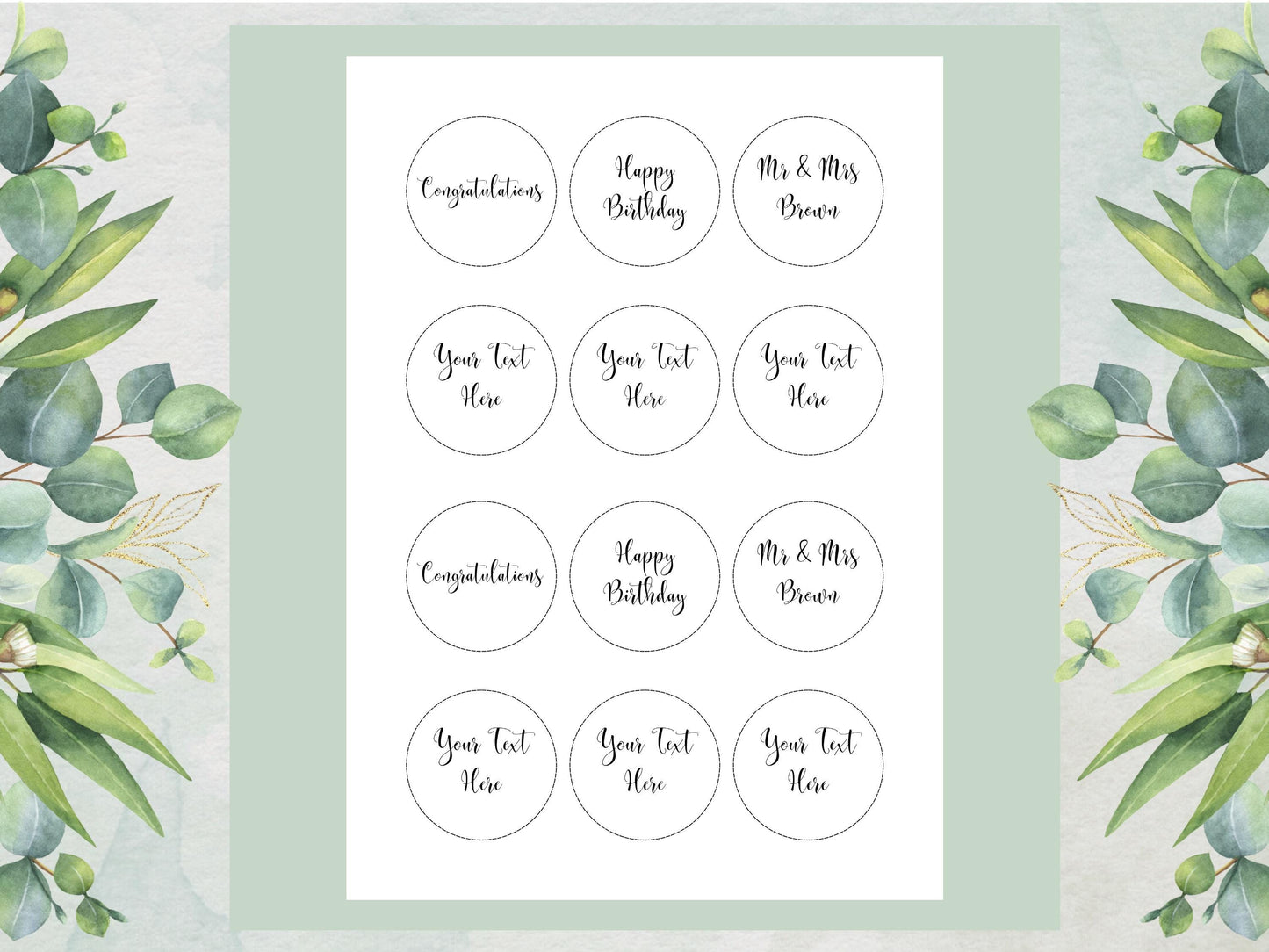 Personalized Edible Cupcake Toppers – Wafer Paper, Icing Sheet