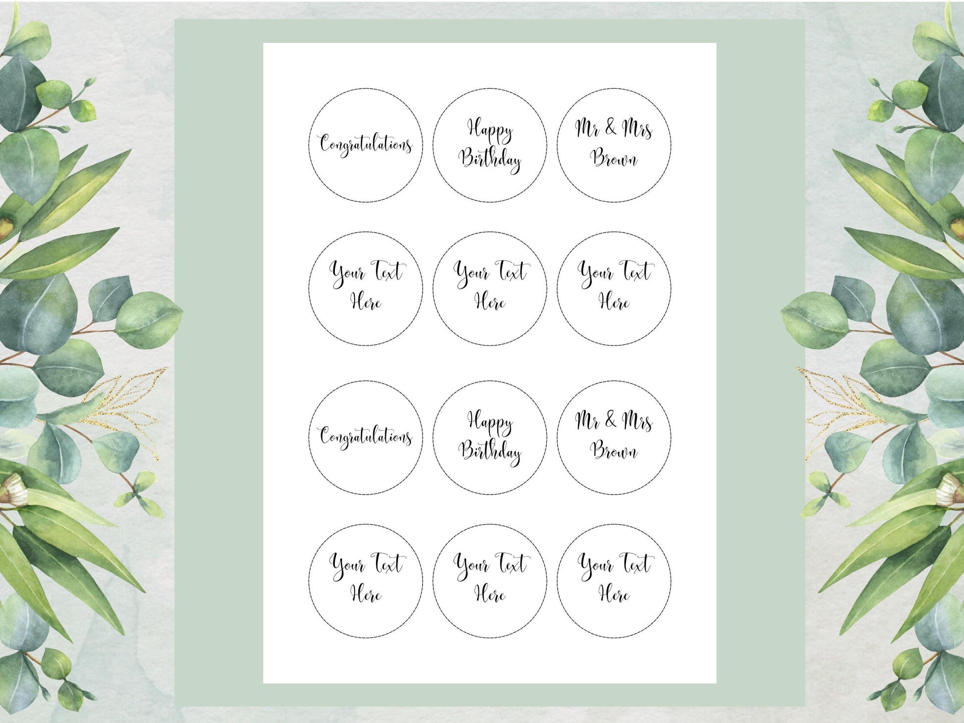 Personalized Edible Cupcake Toppers – Wafer Paper, Icing Sheet