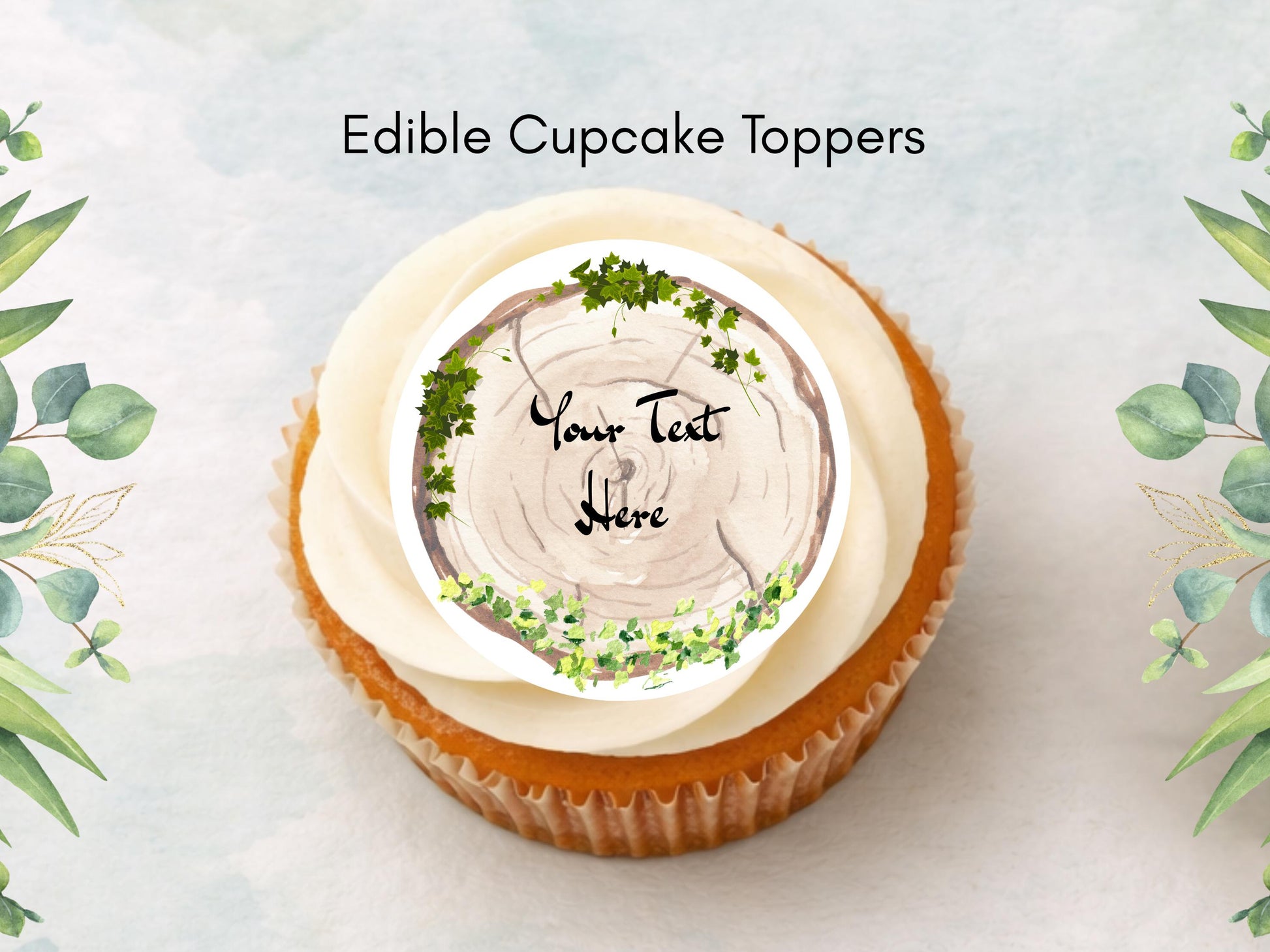 Personalized Wedding Edible Cupcake Toppers – Engagement Cake Decorations
