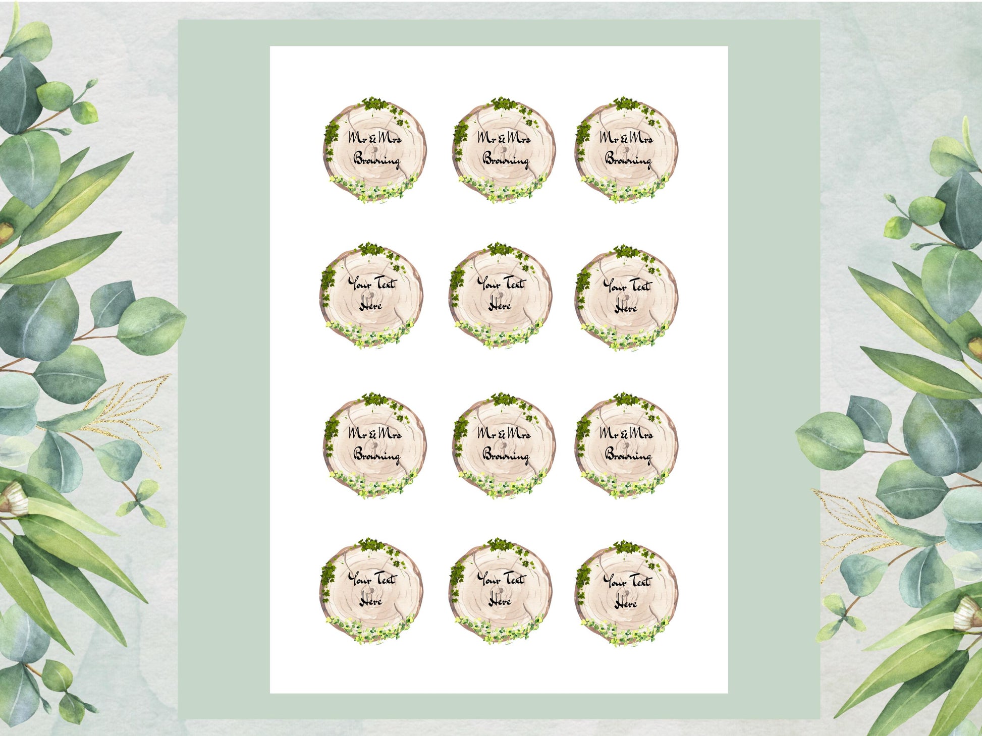 Personalized Wedding Edible Cupcake Toppers – Engagement Cake Decorations