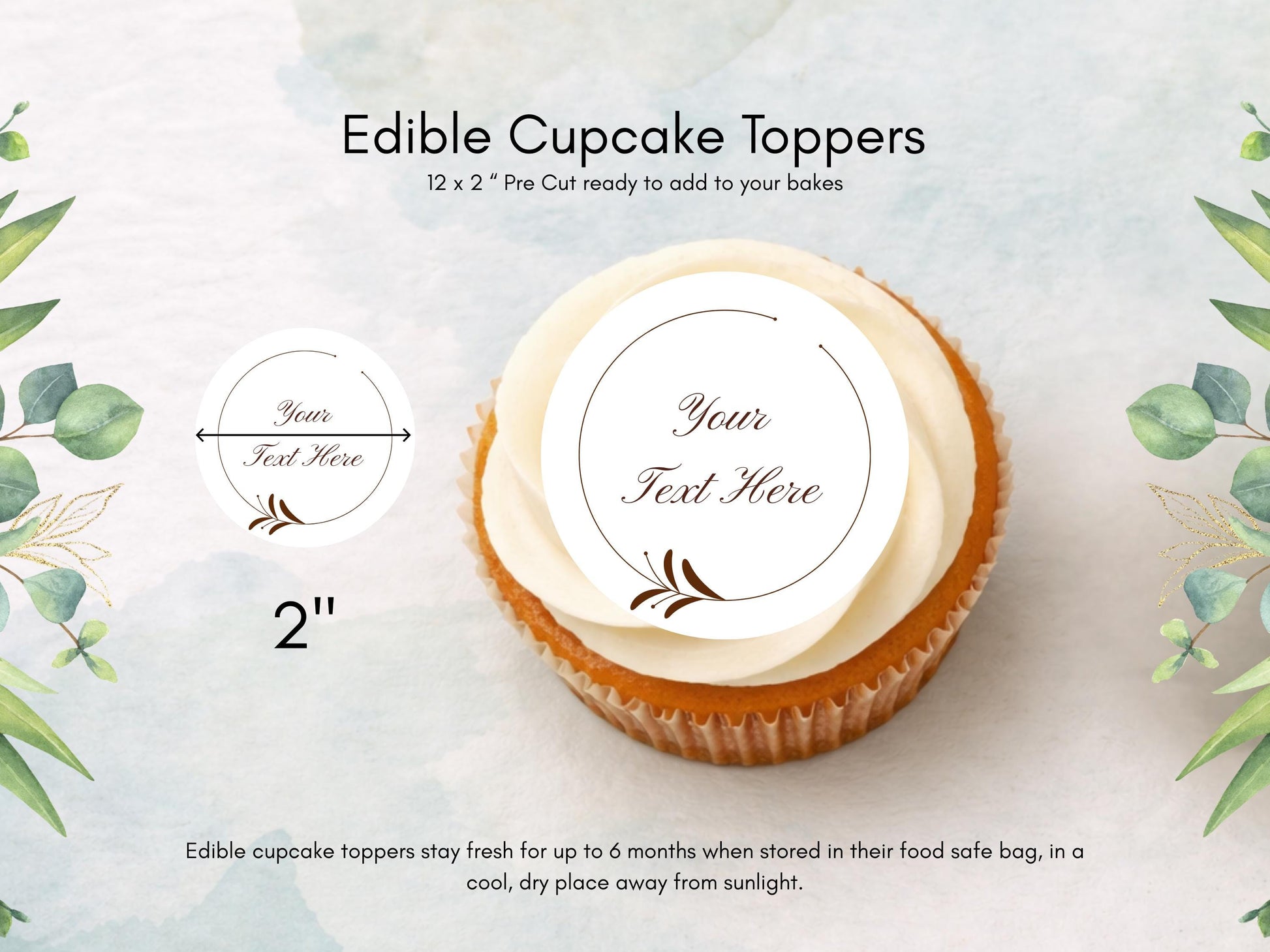 Personalized Edible Cupcake Toppers – Wedding, Birthday, Hen Party