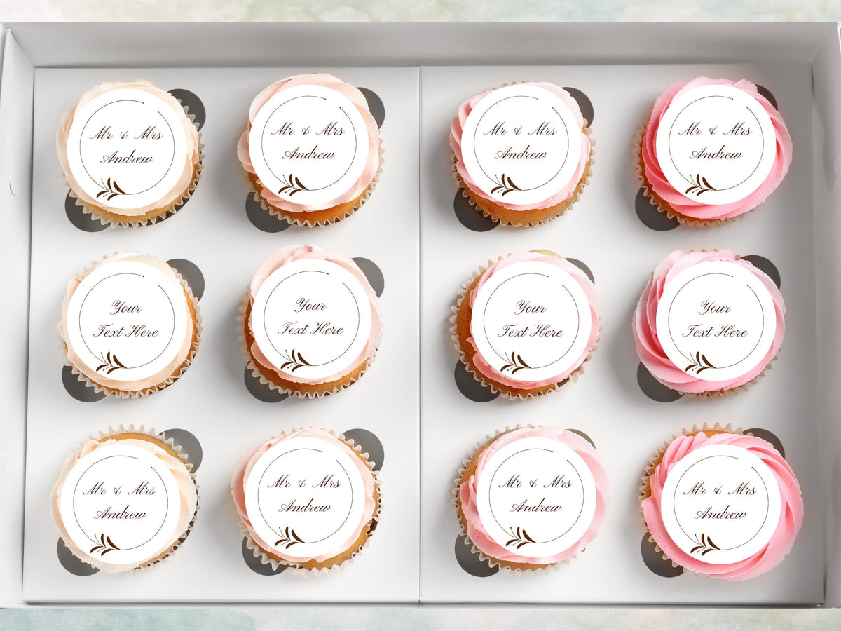 Personalized Edible Cupcake Toppers – Wedding, Birthday, Hen Party Cake Decoration